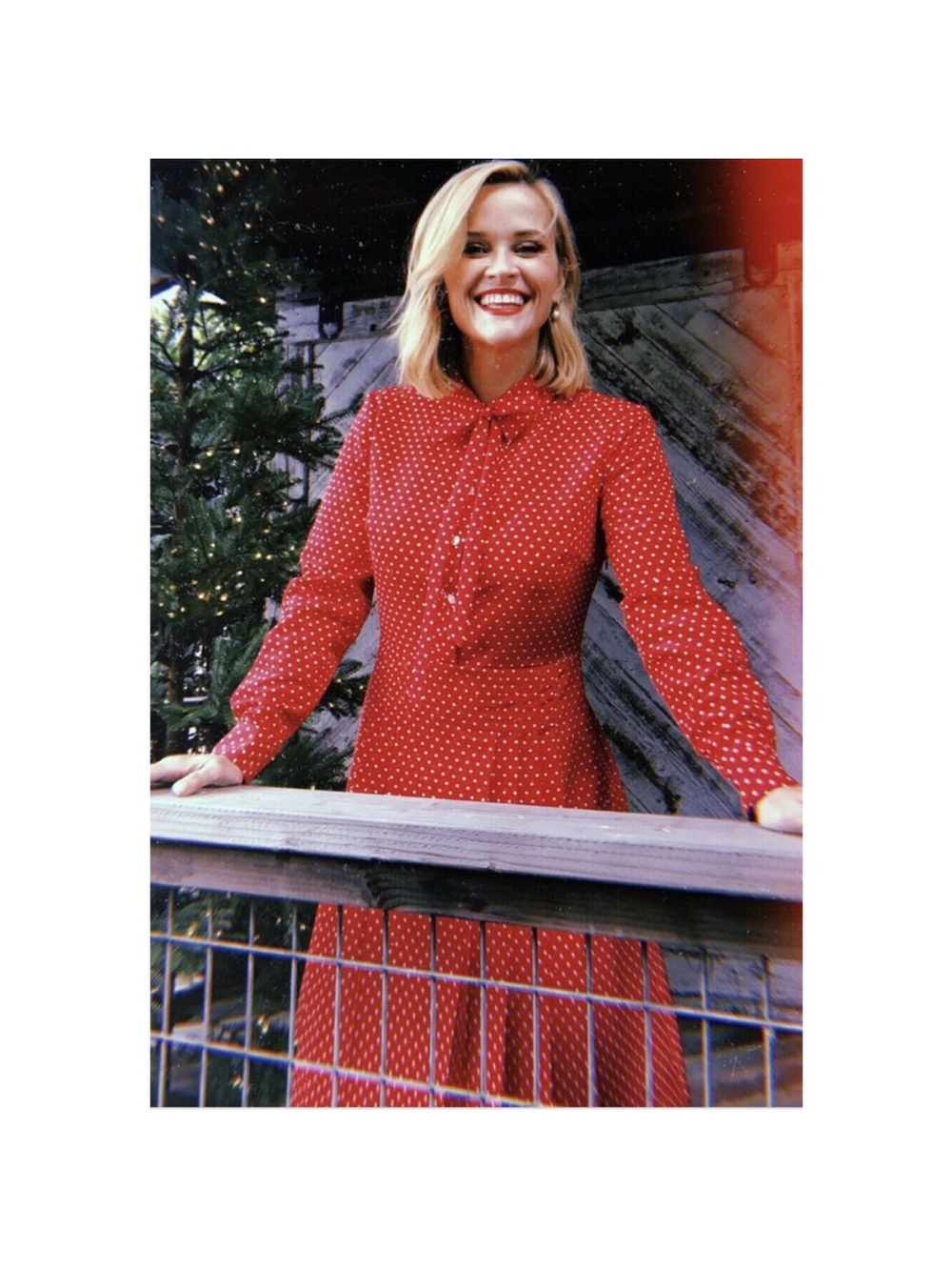 Draper James Lipstick Red Polka Dot Neck Tie Shirt Dress Button Up Pleat Midi 10 - Picture 1 of 2